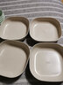 巧居巧具吐骨头小碟子家用塑料小盘子水果盘菜盘垃圾盘创意防摔吐骨头碟子 【米色】深方碟4个装 实拍图