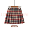 衣诺坊女童百褶短裙酒红带安全裤六一演出合唱服藏青色表演裙子女生裙子 实拍图