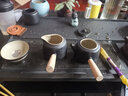 澜翊天然整块乌金石茶盘全自动一体茶具套装家用功夫电磁炉客厅大茶台 干湿套组带电器（80*37） 1件 实拍图
