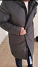 罗蒙断码处理中长款羽绒服男士加厚连帽白鸭绒休闲保暖中年爸爸冬外套 黑色  L (推荐115-135斤) 实拍图