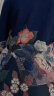皮尔卡丹（pierre cardin）妈妈装秋装风衣外套时尚洋气高贵2024新款上衣服40岁50中老年女装 蓝色 3XL (建议121-135斤) 晒单实拍图