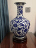翼榀瓷缘 景德镇陶瓷器高档青花瓷花瓶现代大号插花客厅家居装饰品摆件 赏瓶+旋转底座 实拍图