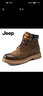 Jeep吉普男靴2025秋冬季新款加绒棉鞋男马丁靴英伦工装男鞋保暖靴子男 卡其色加绒214 43 实拍图