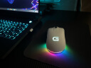 戴尔（DELL） 戴记严选 电竞游戏鼠标 笔记本台式电脑鼠标 RGB发光灯效 GM3323D 可充电 无线+有线 双模 白色 实拍图
