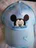 迪士尼（Disney）儿童帽子 春夏季太阳遮阳帽 男童女童帽防晒棒球帽 A款-米奇浅蓝 50CM 实拍图