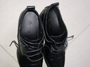 VQGT英伦男士大头皮鞋男圆头商务休闲鞋牛皮手工男鞋厚底 黑色      偏大一码 建议拍小一码 40 实拍图