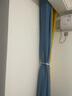 梦达莱免打孔伸缩杆窗帘成品一整套遮光客厅卧室定制隔断门帘保暖遮阳帘 雾霾蓝+黄（当天发货） 适用宽2.6-3.1米【窗帘高2.7米】 米 实拍图
