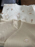 童泰婴儿衣服新生儿连体衣秋冬季夹棉保暖宝宝衣服纯棉蝴蝶哈衣2件装 黄色狮子 52cm 实拍图