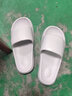 惠夫人拖鞋男室内夏季防滑软底洗澡家用情侣平跟女士家居家浴室凉拖鞋 【简约/轻】浅灰 42-43 （适合41-42码穿） 实拍图