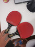 克洛斯威乒乓球拍三星拍直横双拍套装2支装学生训练比赛拍进攻型双拍直横拍双面反胶兵乓球拍 P304-3星 横拍2支+3个球1拍包 实拍图