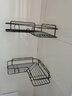 樱苏鱼免打孔卫生间置物架三角架转角收纳架壁挂浴室厕所储物架铁艺挂篮 黑色长方挂篮大号【2个装】 实拍图