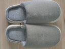 果洛菲（GUOLUOFEI）家居棉拖鞋秋冬室内地板棉麻包头情侣防滑加厚拖鞋男 咖啡 44-45 实拍图