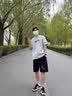 啄木鸟（TUCANO）华夫格短裤男夏季薄款大码运动裤潮流直筒宽松学生男女同款五分裤 五角星黑+半球灰主(主图款) XL(115斤到140斤) 实拍图