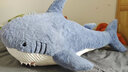 婴果小岛鲨鱼抱枕毛绒玩具宿舍床上抱着陪睡觉大玩偶生日礼物送男生实用的 睡眠鲨鱼蓝色90厘米 实拍图