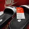 耐克（NIKE）拖鞋 男鞋 26夏新款时尚潮流一字拖凉鞋轻便舒适沙滩拖鞋子男 纯黑暗金-006【店长推荐】 40 【内长250mm】 实拍图
