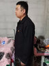 意森富春秋季牛仔外套夹克男装衣服棉质大码宽松休闲上衣纯色韩版休闲装 W111黑色 4XL 【建议168-180斤】 实拍图