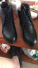 厨王工作鞋黑色时尚女靴皮鞋厨师防滑防水防油舒适增高冬季加绒款 黑色 37 实拍图