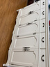 卡梵罗（KAFANLUO） 美式鞋柜实木三四门五门对开门鞋柜复古实木地中海彩绘欧式雕花 象牙白实木五门180*38*110cm 实拍图