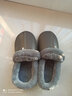 始丰棉拖鞋男冬季时尚PU皮革包跟居家用室内保暖防滑厚底情侣棉拖鞋 灰色 42-43(适合平时41-42码穿) 实拍图