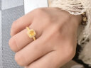 中国黄金（CHINA GOLD）小方糖黄金戒指女镶嵌足金食指戒送老婆母亲节礼物 小方糖戒指（大号） 晒单实拍图