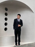 花花公子西服套装男士外套韩版修身伴郎新郎结婚商务休闲职业正装小西装男 二扣黑色西服+西裤+衬衫+大礼包 L 170 实拍图