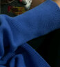 欧贝汐毛衣女加厚外套中长款韩版宽松外穿黑色高领春秋冬针织衫上衣 蓝色 均码 实拍图