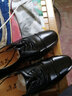 戈耐（GENAI）三接头皮鞋男士真皮大码男鞋子男内增高透气保安爸爸商务正装皮鞋 AX_系带镂空(皮凉鞋男夏季透气) 40 码  (250mm) 实拍图