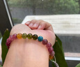 绿侬珠宝 碧玺手链彩色时尚单圈手串带证书生日礼物送妈妈女友 碧玺手链4A级-珠径6mm【送证书】 实拍图