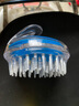 理发店发廊老式洗头抓头器刷子硬齿塑料按摩抓痒头梳圆形挠痒手动 水晶蓝硅胶洗头梳 一个装 实拍图
