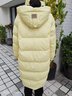 雅鹿品牌长款羽绒服女长过膝新款冬季加厚保暖时尚宽松鸭绒连帽外套 黄色 L （推荐150-175斤） 实拍图