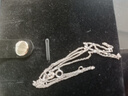 周六福18K金项链十字链彩金项链素链生日礼物 白18K约0.8g-40+5cm 实拍图