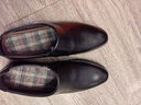 老爷车皮鞋男牛皮男士皮鞋秋冬加绒软底商务正装高档皮鞋增高休闲爸爸鞋 FLL3256黑色【平跟单鞋款】 38 (240mm) 标准码 实拍图