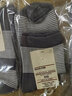无印良品 MUJI 男女通用 合脚直角 袜口无橡筋 短袜 无性别 男款女款 DAI03A1A   浅灰棕色条纹 23-25cm/36-40码 实拍图