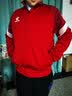 卡尔美（KELME）运动卫衣男休闲针织夹克秋季外套足球训练服插色拉链上衣可定制 红色 M 实拍图