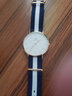 丹尼尔惠灵顿（DanielWellington）DW手表男 经典简约男士手表石英欧美腕表 七夕礼物送男友 40mm男表-蓝白双色尼龙带/DW004 实拍图
