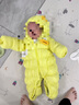 巴拉巴拉童装轻薄羽绒服婴儿外出连体衣冬装宝宝爬服儿童衣服男童女童 米黄30202 73cm 实拍图