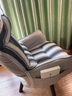 爱必居懒人电脑椅沙发舒适家用椅360度旋转电脑椅灰白条纹色 实拍图