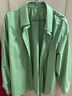 茵曼（INMAN）2025年春秋新款长袖薄荷曼波衬衫女宽松通勤显瘦职业衬衣气质上衣 绿色 XL 实拍图