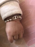 梦至尊S990圆珠情侣手链男女款足银珠银珠子手链宝宝银饰 粗5毫米长12厘米周岁款 实拍图