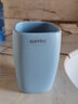 丝普瑞瑞士品牌SPIRELLA陶瓷漱口杯创意卫生间刷牙杯简约情侣杯 哑光蓝色(单件) 实拍图
