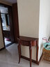 乐满庭美式入户玄关柜全实木玄关桌半圆玄关台靠墙欧式走廊过道小美背几 板栗色70长*30宽*85高 实拍图