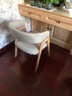 柘忠电脑椅北欧实木椅子靠背椅拆洗布座椅家用餐椅皮办公椅书房学习椅 米色布+原色榉木 实拍图