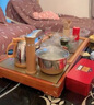 庄子然功夫茶具套装家用茶盘整套全自动烧水壶一体茶盘办公会客茶台茶壶 紫砂茶具+底部上水防烫款 14件 实拍图