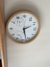 NITORI宜得利家居 钟表 可显示温湿度 带温湿度计挂钟 91159 多色可选 自然色 实拍图