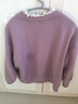 betu百图女装蕾丝拼接假两件钉珠字母上衣韩版抓绒卫衣女2110T35 紫色 S 实拍图