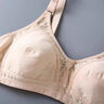 浪莎（LangSha）中年妈妈蕾丝内衣女聚拢收副乳夏季白色棉质超薄美背无钢圈文胸罩 肤色+杏色【舒适透气】 XL -38/85BC通杯 【送延长扣】 实拍图