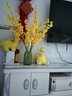 花艺赫家饰黄色跳舞兰仿真花束塑料花假花套装室内装饰花干花客厅摆件插花艺 黄色跳舞兰6支【不含瓶】 实拍图