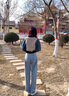 浪莎牛仔裤女2025夏季新款高腰宽松直筒阔腿裤小个子显瘦老爹休闲裤女 浅复古【腰扣可调节-阔腿款】 27 【适合91-100斤】 实拍图