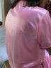 娜丽密艾 睡裙女夏季短袖冰丝性感睡衣女夏天丝质中裙公主家居服 JRE 219#深粉色 均码（适合体重80-145斤） 实拍图