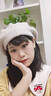 南极故事纯羊毛贝雷帽女秋冬季新款韩版百搭加厚保暖画家帽蓓蕾帽南瓜帽子 米白色-八角款 均码 实拍图
